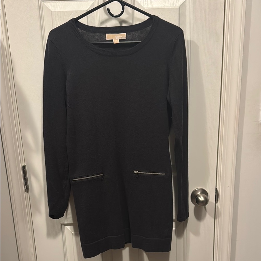 MICHAEL Michael Kors Gray Long Sleeve Sheath Dress